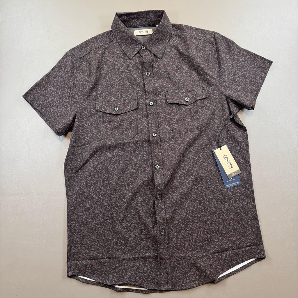 Kenneth Cole Reaction Slim Fit Stretch Water Repellent Button-Up Shirt S